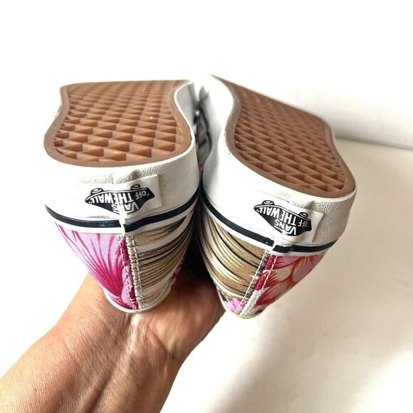 VANS Off The Wall Women's 7 Floral Tropical Print Canvas Sneaker Lace Up Low Top - Picture 8 of 11